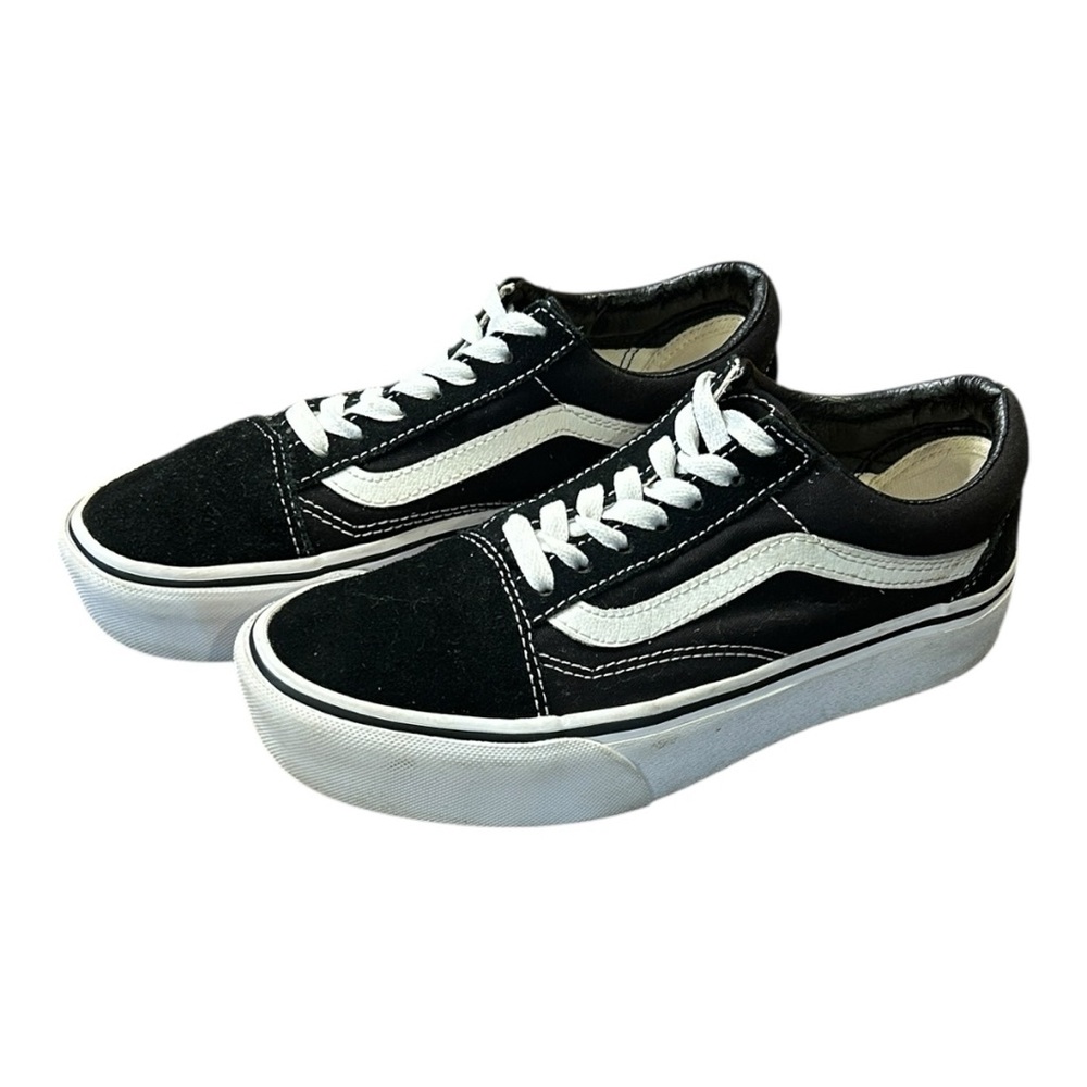 VANS Old Skool Plat Classics Black White Men's Size 5.0 Women’s 6.5 - Picture 3 of 9
